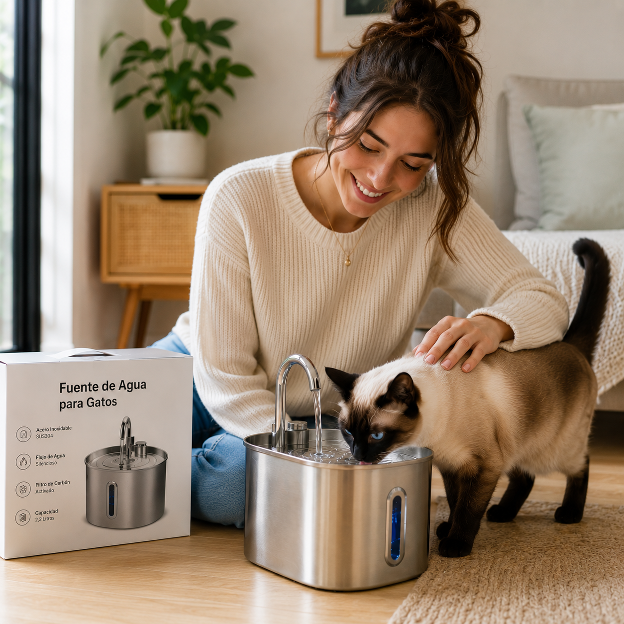 Fuente de Agua para Mascotas que Favorece una Hidratación Saludable